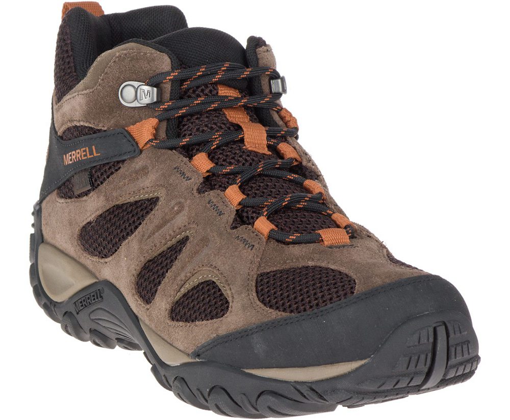 Merrell Hiking Boots Brown - Yokota 2 Mid Waterproof - Mens 08USOJAKZ